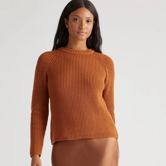 Quince Organic Cotton Fisherman Crew Sweater - Ginger - Size XL EUC - Picture 5 of 5